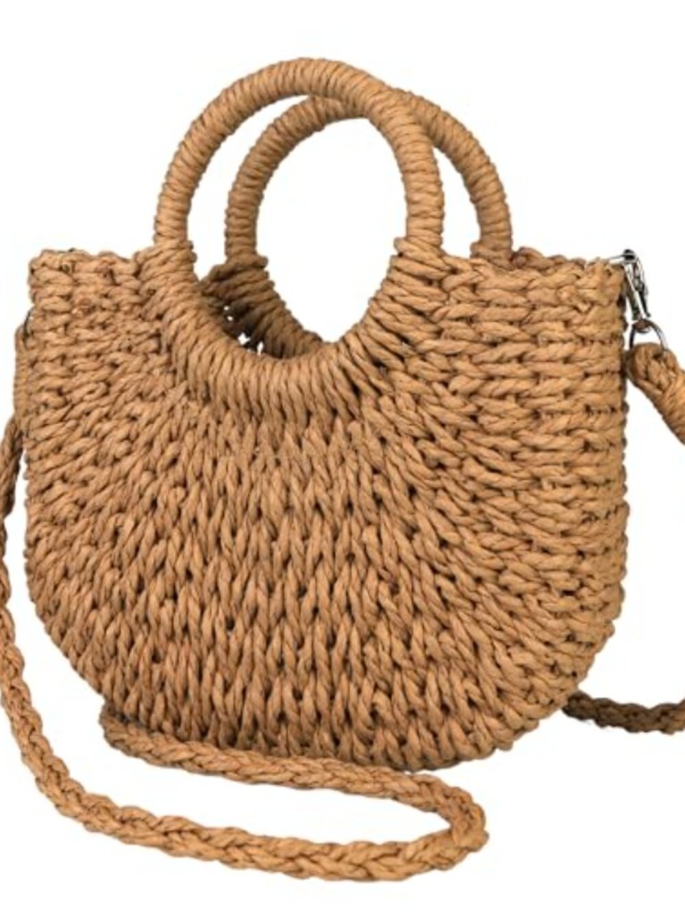 Straw Woven Crossbody Bag Bohemian Beach Handbag Clutch Purse for Women